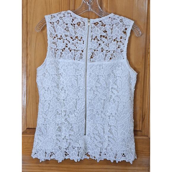 Nanette Lepore Sleeveless Blouse Women's Medium White Lace Coquette Angelcore - Picture 5 of 9